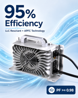 Chargeur de batterie intelligent LNLEE 12V 50A pour chariots de golf, camping-cars, batteries LiFePO4, lithium-ion et plomb-acide à décharge profonde, charge rapide, CE RoHS