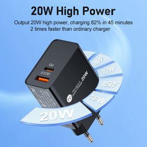 PD20W QC3.0 Fast Charging Wall <b>Charger</b> with Type-<b>C</b> Laptop & Phone Adapter US/EU/UK <b>Plugs</b> Hot Selling - Product Image 5