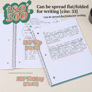 Cuaderno Espiral Personalizado con Diseño de <span class=keywords><strong>Dibujos</strong></span> <span class=keywords><strong>Animados</strong></span>, Páginas Rayadas, Perforado con 3 Orificios, Hojas Sueltas, Opciones de Encuadernación a Color con Logotipo Personalizado (Material de Oficina) - Product Image 3