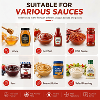 Mesin Pengisi Saus Viskositas Tinggi Otomatis dengan Mixer Pemanas untuk Botol dan Stoples Saus Ketchup Cabai