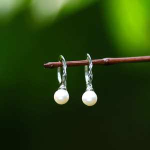 Boucles d'oreilles pendantes tendance en acier inoxydable 316L plaqué or PVD, perles durables et résistantes - Product Image 3