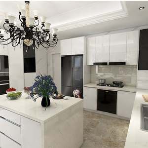 High Gloss White Modular DIY Kitchen <b>Cabinets</b> <b>Small</b> Kit Flat Pack From Floor to Ceiling Cuboards Kitchen <b>Cabinet</b> Set - Product Image 5