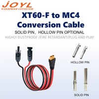 Câble adaptateur JOYL XT-60 vers MC4, connecteur 12AWG à broche creuse 30A 500V DC pour station d'alimentation portable et système solaire