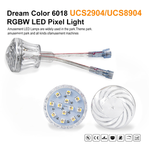DC 24V IP68 impermeable 60mm 18LEDs 6018 UCS2904 UCS8904 RGBW <span class=keywords><strong>LED</strong></span> Pixel Cabochon Point Light para parques temáticos de atracciones - Product Image 3