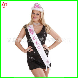 <b>Bride</b> <b>To</b> <b>Be</b> Sash And Feather Shawl Set For Bachelorette Party LPP2095 - Product Image 2