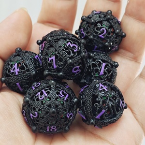 Juego de dados DND de Metal personalizado al por mayor de MINI PLANET, juego de dados de Metal poliédrico de pulpo hueco, juego de escritorio RPG, juego de dados de mazmorras y dragones - Product Image 5