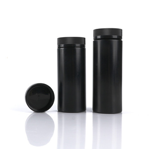 Black HDPE Plastic <b>Pill</b> <b>Bottle</b> 100ml 150ml 200ml with Tear Off Flip Cap Vitamin Supplement Container Custom Logo Wholesale - Product Image 4