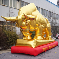 Trophée gonflable géant en forme de coupe dorée, en matériau Oxford/PVC, taille 10-12 pieds, impression par transfert thermique pour la publicité