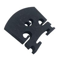 2Pcs Black Violin Bridge 4/4 Full Size Fine Grade Maple Violin Parts Music Instrument Replacement with E String U-Groove