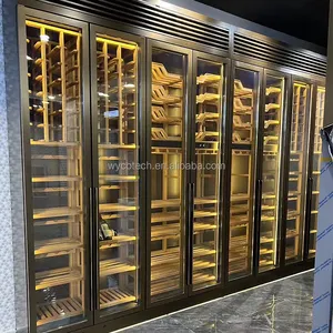 Cantina portabottiglie in legno di lusso per soggiorno frigorifero verticale frigorifero congelatore/cantinetta del vino/cantinetta del vino