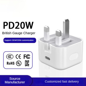 Pliable PD20W UK Plug Chargeur Set C C Câble 20W <span class=keywords><strong>Charge</strong></span> Rapide Multi-Protection (OTP OVP) CE UK CA Compatible pour <span class=keywords><strong>iPhone</strong></span> Samsung - Product Image 2