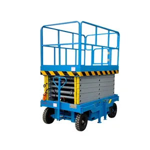 4-10m Plate-forme aérienne hydraulique semi-électrique Table élévatrice à ciseaux mobile Taille Mont <span class=keywords><strong>Charge</strong></span> Restaurant pour la construction 2100*1200mm - Product Image 1