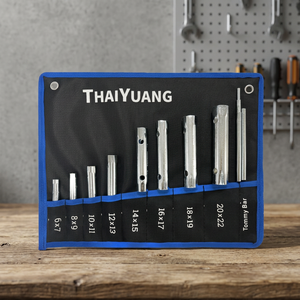 Industrial Grade Metric Carbon Steel Manual Hex Tubular <b>Box</b> Tap Spanner Set Tommy Bar 6mm 22mm Wrench OEM TY710 - Product Image 3