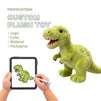 OEM ODM, jouet en peluche de haute qualité personnalisé avec votre logo, dragon en peluche, design de Tyrannosaurus Rex vert, jouet en peluche pour enfants, cadeau