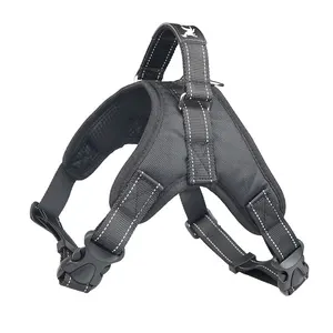 Dog Safety Vest Harness with Reflective Handle & Comfortable Mesh No More Pulling Tugging Or Choking