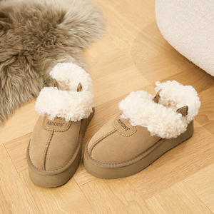 Pantoufles UGGS de haute qualité antidérapantes de luxe pour femmes Nouveau design avec doublure en cuir véritable et semelle intérieure en <span class=keywords><strong>fourrure</strong></span> pour l'hiver - Product Image 3