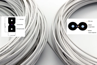 Cable de Fibra Óptica para Exteriores FTTH, Revestimiento LSZH, Reforzado con Alambre de Acero, 1, 2 y 4 Hilos, G652D G657A1, Rollo de 2km-5km