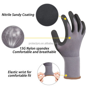 Guantes industriales antideslizantes resistentes al aceite, de punto, de nitrilo, Palma arenosa - Product Image 2