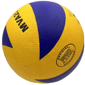 バレーボール卸売り公式サイズ5バレーボールボール高級Pu PVCレザーカラフル