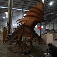 Modèle de dragon occidental réaliste Animatronic avec ailes