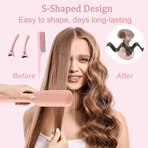 Fer à friser avec fonction ondulante, doté d'un double tube en céramique pour des boucles profondes et ondulées, idéal pour les boucles larges et profondes. - Product Image 6