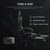 Chaise de jeu ergonomique moderne pour esports avec logo personnalisé, inclinable, pivotante, avec repose-pieds inclus