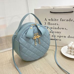 Ladies Exquisite Handbag Grid Pattern Small Fashionable PU Waterproof Zipper Closure Portable Shoulder <b>Bag</b> for Girls All Seasons - Product Image 5