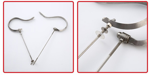 Gancio del metallo del ferro piano dell'acciaio inossidabile dei ganci del metallo su misura all'ingrosso della fabbrica per la gabbia per uccelli - Product Image 4