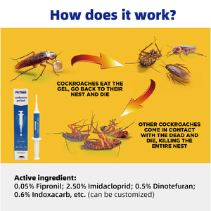 OEM Fipronil 10 g <strong>Cockroach</strong> Gel Bait Efficient Roach Killer Safe <strong>for</strong> Humans and Pets <strong>for</strong> Apartment Kitchen Indoor Roach Control - Product Image 4