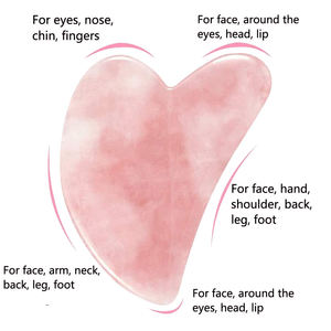 Zhongyan Taihe Guasha เซ็ตลูกกลิ้งใบหน้ารูปหัวใจกัวซาต่อต้านริ้วรอยกุหลาบหยกธรรมชาติสีชมพู - Product Image 3