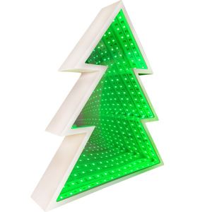 LED Battery Powered Artificial Desk Christmas <b>Tree</b> 3D Mirror Night <b>Light</b> Eco-Friendly for Home Decoration - Product Image 2