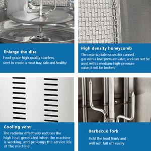 Nuovo stile commerciale macchina di torrefazione di pollo <span class=keywords><strong>in</strong></span> acciaio inox <span class=keywords><strong>ferro</strong></span> rotante BBQ per maiale di agnello all'aperto arrosto per barbecue - Product Image 6