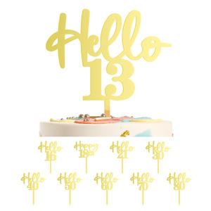 Ello-pastel de <span class=keywords><strong>cumpleaños</strong></span> de <span class=keywords><strong>13</strong></span>, 18, 21, 30, 40, 50, 60, 79 y 80 Y, Decoración - Product Image 3