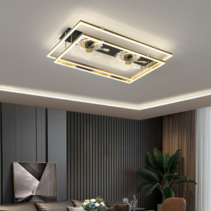 Điều Khiển Từ Xa Màu Đen Và Vàng Hiện Đại Có Thể Thay Đổi Ánh Sáng LED Hiện Đại Quạt Trần Bằng Đồng Với Ánh Sáng - Product Image 3