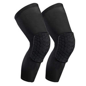 Genouillères respirantes anti-collision pour basketball, baseball, football, avec protection en nid d'abeille, genouillères longues - Product Image 2
