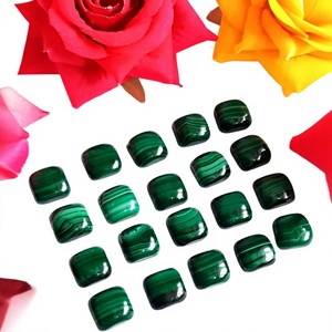 Natural Malachite Square Cabochon Green Gemstone for Jewelry Making Wholesale HARI OM CREATIONS IGI Certified Mould Sample - Product Image 1