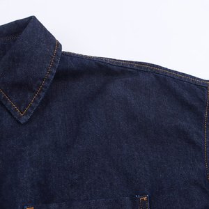 SHENZHU Wanita 2025 Mode Baru Blus Pendek Gaya Koboi Vintage Lengan Panjang Kancing Depan Kemeja Wanita Blusas Atasan Chic - Product Image 5