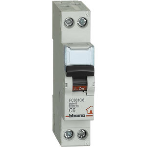 Disjoncteur Bticino FC881C6 C6 1P+N 4,5kA 230 Vac Montage sur rail DIN - Product Image 1