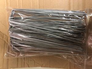 C18 Landscaping Fabric Weed <strong>Barrier</strong> Stakes Landscape Staples 6 Inch Galvanized Lawn &amp; Yard Ground <strong>Spikes</strong> Garden Stakes - Product Image 6