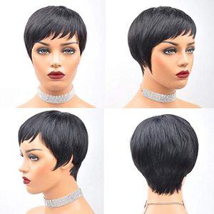 Offre Spéciale naturel Pixie Coupe perruque de cheveux humains <span class=keywords><strong>machine</strong></span> à <span class=keywords><strong>coudre</strong></span> faite perruques perruques de cheveux humains pour les femmes noires - Product Image 3