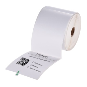 Servicio de mensajería Express de porte superior de 4X6 pulgadas de transferencia térmica adhesivo etiqueta de envío - Product Image 1