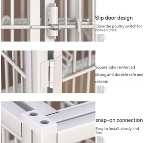 כלוב חתולים גדול ועגול מברזל, בית מחסה ווילה לחתלתולים, חתולים בוגרים וחתולים משומשים עם מגש פלסטיק - Product Image 4