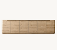 Nouvelle console multimédia de luxe pour salon, meuble TV en bois de chêne massif, tables de console multimédia