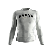 Rashguard de compression personnalisé pour homme, éco-responsable, à manches longues, pour BJJ MMA No-Gi Grappling, durable, respirant, séchage rapide