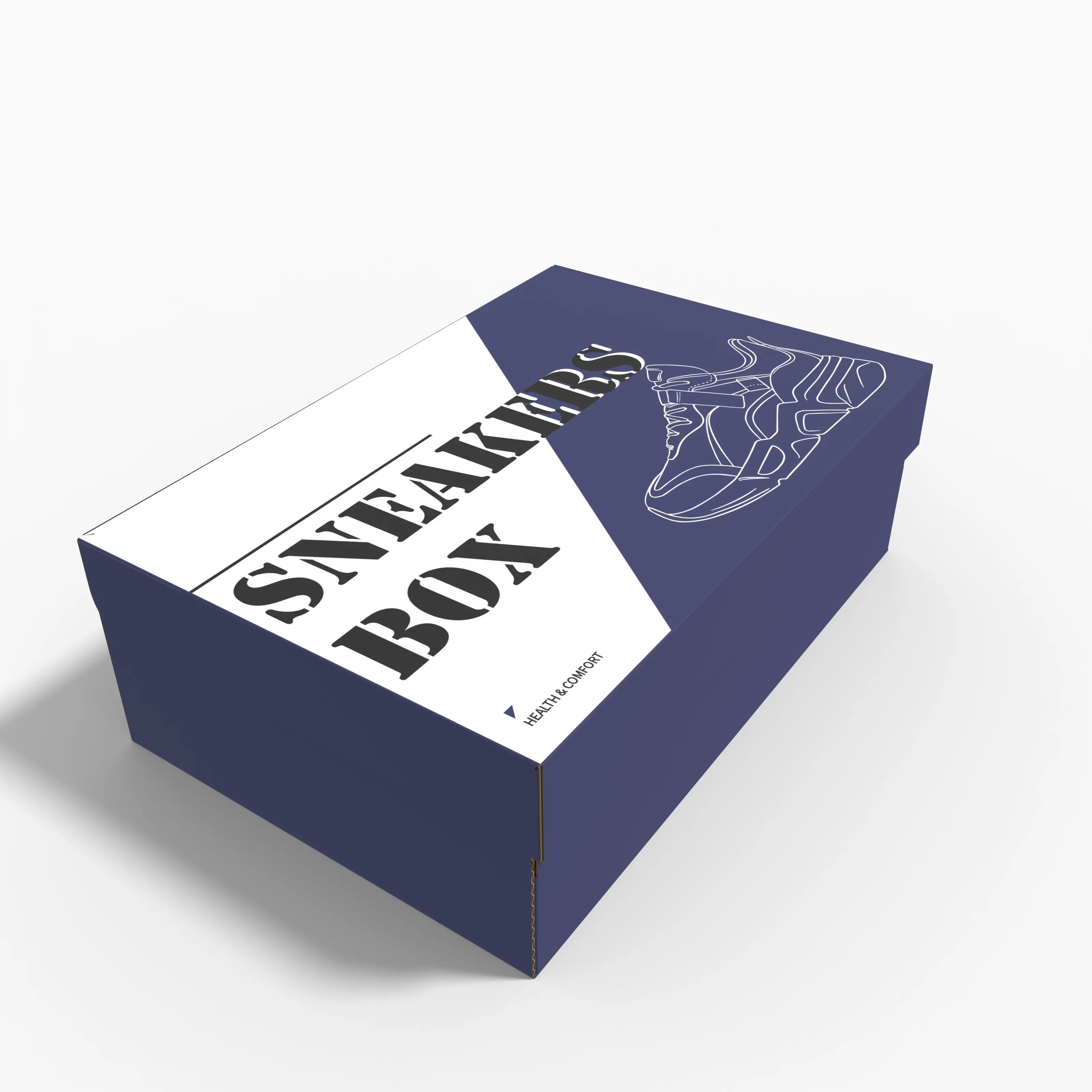 卸売新トレンド製品ファッション包装カスタム段ボール紙デザイン靴箱