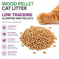 Litière pour chat en bois de pin écologique, disponible en marque privée, contrôle naturel des odeurs, hautement absorbante, non toxique