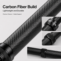 1,5M Carbon Fiber Telescopische Verlengstok Waterdicht Lichtgewicht Compact Draagbaar Krimpkousgreep 2-5kg Draagvermogen Selfie Stick