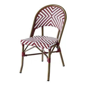 Cadeiras de rattan para eventos e festas, empilháveis de bambu francês, para restaurantes, cafés e cafés, Paris, Paris, Paris, Paris, Bistrô