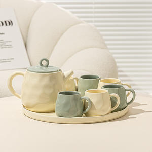 Service à thé en céramique, théière pour la maison, tasse à thé, ensemble complet pour l'eau, ensemble de tasses à eau haut de gamme - Product Image 4