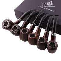 Vente chaude Résine En Bois Pas Cher Pipes Cigarette Tabac Pipe Fumée En Gros